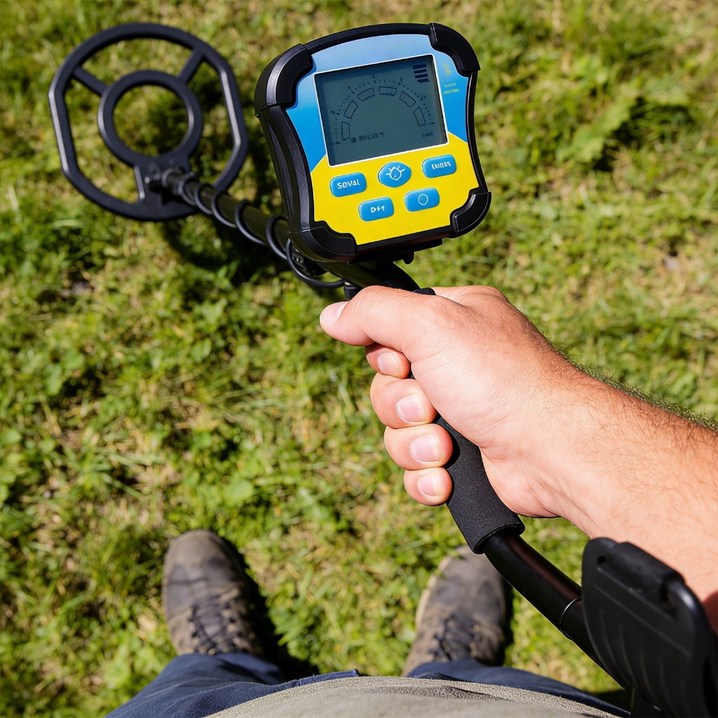 CEORPER Efficient Metal Detector One Button Positioning with Large Display LED Backlight