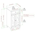 thumbnail image 4 of Pemberly Row 20" One-Drawer One-Door Wood Bar Cabinet - Graphite, 4 of 6