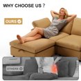 thumbnail image 6 of 100" L-Shaped Modular Sofa, Cat-Scratch-Resistant Faux Leather, with Hidden Storage, 6 of 8