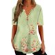 thumbnail image 1 of Gibobby Camiseta con cuello en V para mujer Camisas verano para mujer, camisetas manga corta con cuello en V estampado 2023, camisetas con estampado floral, tú(AG,XL), 1 of 4
