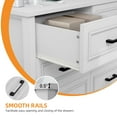 thumbnail image 3 of Uforic 6 Drawer Dressers Wooden Chest Storage Cabinet with Built-in Power Socket for Bedroom, White, 3 of 6
