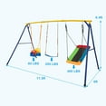 thumbnail image 3 of Canddidliike 660 LBS Heavy Duty Carbon Steel Swing Frame with 3 Swings-Yellow, 3 of 3