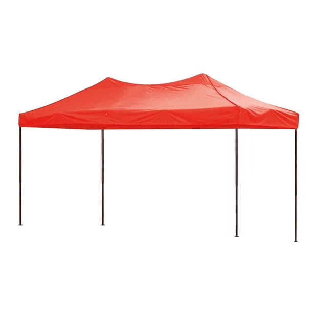 Carpa 3 x 4.5 m Jardimanía, Toldo Antisombra, Acero Reforzado y Lona Resistente, Portátil y Plegable rojo