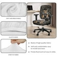 thumbnail image 7 of SCRAWLGOD Camo Hunting Forest Tiger Removable Seat Covers for Office Chairs Stretch Cozy Non-Slip Desk Rotating Chair Slipcovers Split Protective Boss Chair Covers, Set of 2, 7 of 7