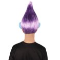 thumbnail image 6 of HPO Adult Unisex Pointy Fairy Purple Color Troll Wig with Blue Ears, Perfect for Festivals and Halloween, 6 of 9