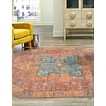 thumbnail image 5 of Unique Loom Timeless Collection Area Rug - Peter (7' 6" Octagon Rust Red/Blue), 5 of 9