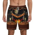thumbnail image 2 of Picia Halloween Decoration pattern Mens Swim Trunks with Compression Liner Stretch Beach Shorts Quick Dry with Zipper Pockets No-Chafing Board Shorts-Medium, 2 of 9