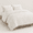 Cream White Ribbed-Queen, variant on Faux Queenforter Set - Cream White Fsize Big Bubble Rabbit Bedding Sets Warm Cozy Fuzzy Bed 3 Pieces 1 And 2owcases
