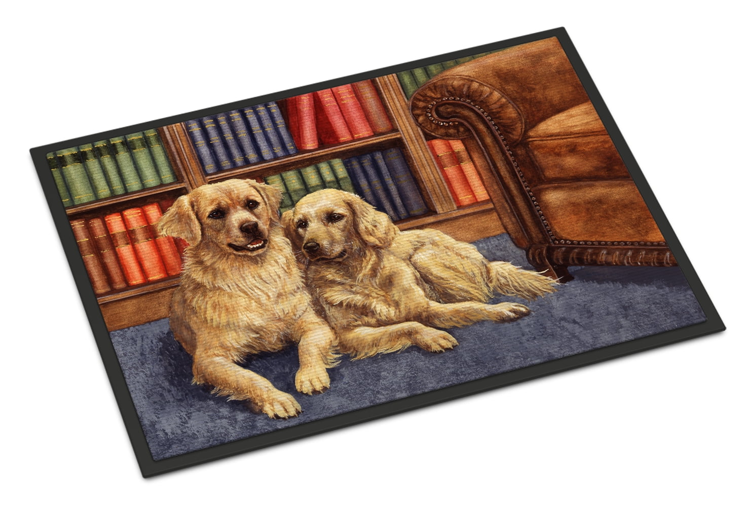 Golden Retrievers in the Library Doormat by Caroline's Treasures