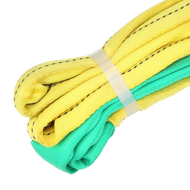 Gupbes 2T Flat Double Eyes Polyester Towing Rope Flexible Lifting Sling  Hoisting Strap