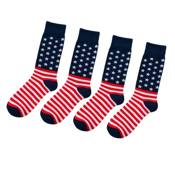 LABSERRON 2Pairs American Usa Flag Socks for Men Multi Design