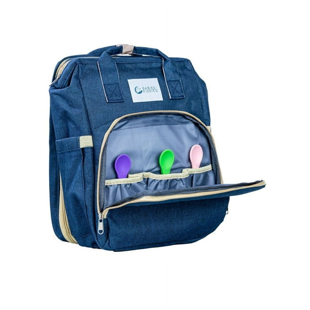 Babies and Kiddies Mochila Panalera Impermeable Multifuncional con Cambiador color Azul Marino Bodega Aurrera en linea