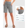 thumbnail image 2 of Bermudas G Gradual de cintura alta para mujer, color gris claro, 2 of 7