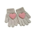 thumbnail image 2 of Zunfee Cute Heart-Shaped Knitted Cotton Gloves for Juniors - Beige, Free Size, Soft Breathable, Daily Winter Wear, Affordable Fashion, 2 of 3