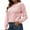 Pink #808, variant on Bovemsi Sweaters for Women Cozy Women's Round Neck Solid Color Hollowed Out Core Spun Yarn Bottom Sweater With Long Sleeves Fall Sweaters