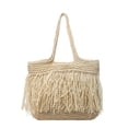 thumbnail image 1 of 209 [Doblado para envío] Bolso hombro paja con borlas gran capacidad para playa verano-PZ20240128008382 blanco, 1 of 9