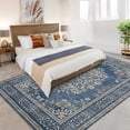 thumbnail image 5 of Modern Abstract Area Rug 8x10FT - Stain Resistant & Non-Slip Living Room Carpet, Blue, 5 of 14