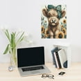 thumbnail image 6 of WFSposter Teal Highland Cow Wall Art Canvas Print Pictures 16"x24" Farmhouse Wall Decor Bedroom & Nursery Decor, 6 of 6