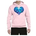 thumbnail image 2 of Wild Bobby, Cute Heart Shaped Couple Dolphins, Animal Lover, Unisex Graphic Hoodie Sweatshirt, Light Pink, Small, 2 of 3