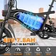 thumbnail image 4 of Gocio Ebikes 14"×2.1" Foldable Electric Bicycle for Adults, 550W Peak Commuter E-Bike, 48V 7.8Ah Battery, LCD Dispaly, Electric Bike Small Tire City Ebikes for Women UL2849 Certified, 4 of 12