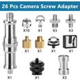 thumbnail image 2 of Adaptador de trípode para cámara ChromLives, paquete de 26 tornillos de 1/4 a 3/8, 2 of 7