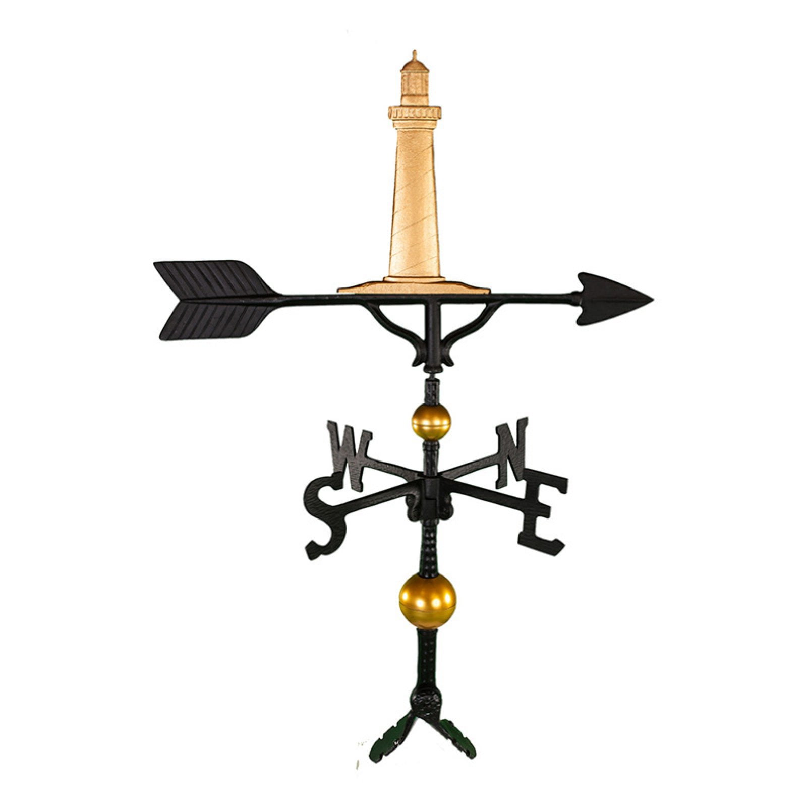 Deluxe Gold Cape Cod Lighthouse Weathervane 32 in. by Montague Metal Products