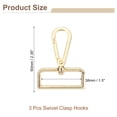 thumbnail image 2 of 3Pack Swivel Clasp Hooks, 1.5" x 2.36" Swivel Purse Clips, Gold, 2 of 6