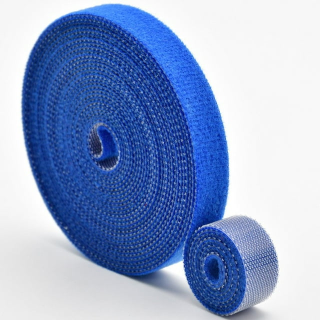 5Meter/Roll Cable Ties Reusable Loop Bundle Self Adhesive Fastener DIY Accessories Double-sided Velcro Straps Wire Management Blue 30mm 5Meter