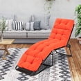 thumbnail image 2 of Topbuy 2Pcs Lounge Chair Cushion 73 x 22 Inch High Back Recliner Cushion with 4 Fixing Ties Orange, 2 of 9