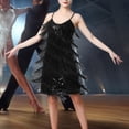thumbnail image 5 of BLESIYA Women Sequin Tassel Dress Dancewear Dress for Samba Cha Cha 2XL, 5 of 6