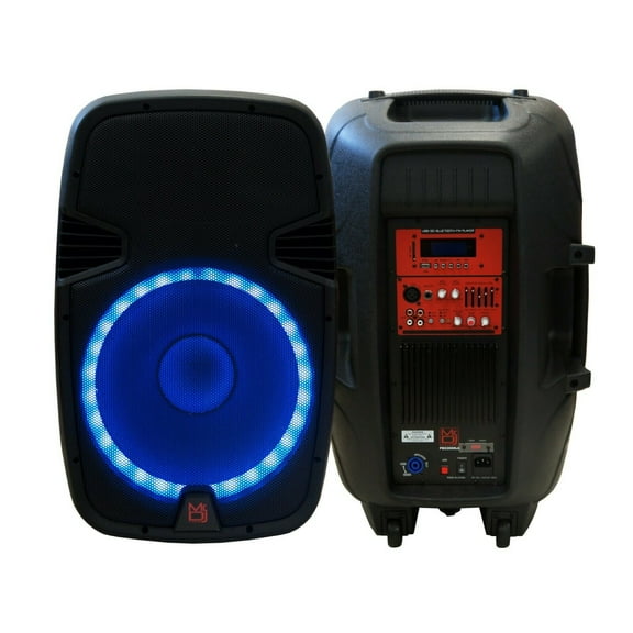 MR DJ PBX2690LB 15" 3500 WATTS BLUETOOTH ACTIVE POWERED PA DJ PARTY SPEAKER
