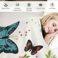 thumbnail image 3 of BCIIG Butterflies Flowers Leaves Warm Lightweight Blanket Soft Fleece Blanket for All Seasons - Living Rooms Sofa Decor Gifts 40x50in, 3 of 6