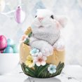 thumbnail image 4 of Modelo de conejito, artesanía de resina, figurita de conejito bonito, colección de figuritas para regalo de Pascua Ndcxsfigh libre de BPA, 4 of 8