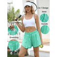 thumbnail image 3 of Gleelaud Women's Summer Flowy Yoga Workout Shorts for Athletic Gym Running Shorts Tennis Short Skirt Pink, 3 of 7