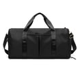 thumbnail image 3 of Qarigey Bolsa de gimnasio de gran capacidad, bolsa de almacenamiento de Fitness, bolsa de equipaje de viaje impermeable portátil, accesorios de soporte Envolturas para manijas de equipaje Negro, 3 of 6