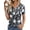 Lily Floral, variant on Fantaslook Womens Tunic Tops Casual Short Sleeve Shirts V Neck Button Pleated Blouses Floral Summer Tops
