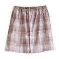 thumbnail image 2 of Hrsba Men's Solid Color Sleep Shorts,Soft Pajama Bottoms Elastic Waist Home Wear, 2 of 3