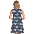 thumbnail image 2 of Bixox Robe Sans Manches à Imprimé Anneau de Natation Requin pour Femmes avec Poches, Robe Débardeur Décontractée Longueur Genou pour l'Été-Moyen, 2 of 7