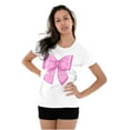 thumbnail image 4 of Cute Coquette Aesthetic Pastel Bow Womens Slim Fit Graphic Tee Brisco Brands M, 4 of 5