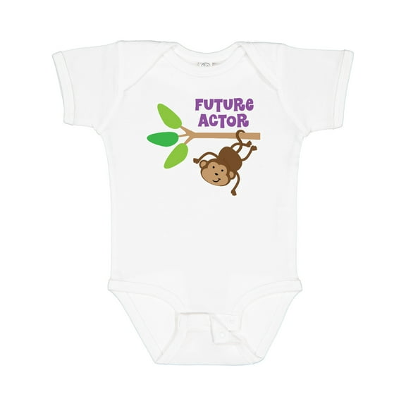 Inktastic Future Actor Childs Acting Theater Monkey Boys or Girls Baby Bodysuit