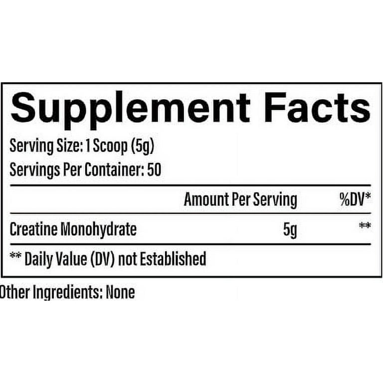 RAW Nutrition Essential 100% Pure Creatine Monohydrate, Unflavored, 8.81 oz, 50 Servings