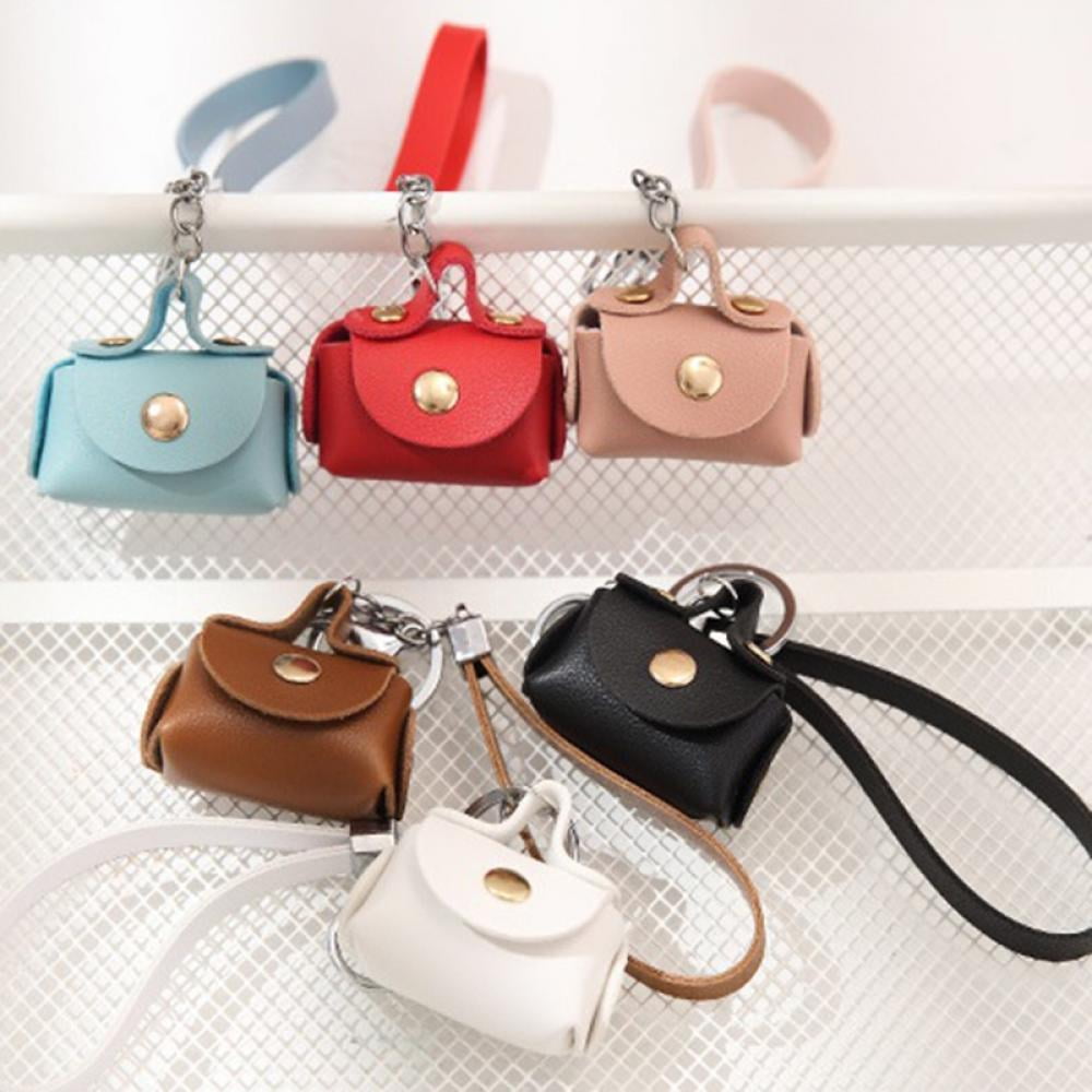 Women Leather Coin Card Key Ring Wallet Pouch Mini Purse Zipper Small  Change Bag,1pc 