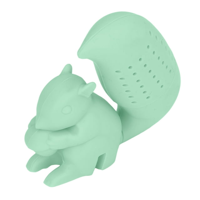 Squirrel Tea Strainer, Squirrel Shape Tea Infuser Cute High Temperature Resistance Elastic Food Grade Dishwasher Washable For Household Green