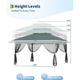 thumbnail image 3 of Canopy Tent 12x12 Ft, Pop Up Gazebo One-Push Setup with 4 SandBags for Backyard Parties and BBQs, Mosquito Netting & Height Adjustable - Green, 3 of 9