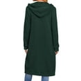 thumbnail image 3 of Patlollav Women Coats,Ladies Casual Long Sleeve Loose Fashion Pocket Zipper Solid Hooded Coat, 3 of 6