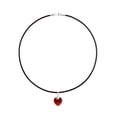 thumbnail image 5 of Juego de aretes y collar ZVEZDA de caucho con dije en forma de corazón plata mexicana ley .925 rojo, 5 of 5