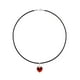 thumbnail image 5 of Juego de aretes y collar ZVEZDA de caucho con dije en forma de corazón plata mexicana ley .925 rojo, 5 of 5