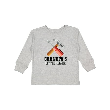 

Inktastic Grandpa Little Helper Grandson Gift Toddler Boy Girl Long Sleeve T-Shirt