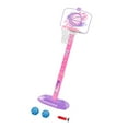 thumbnail image 4 of Aro de baloncesto para niños y con pelotas para regalos de niños y niñas soporte de baloncesto con bomba de aire para el patio trasero Rosa, 4 of 8