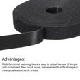 thumbnail image 3 of Unique Bargains Reusable Cable Ties 10 Meters 20mm Hook and Loop Cord Wraps Black Fasten, 3 of 5